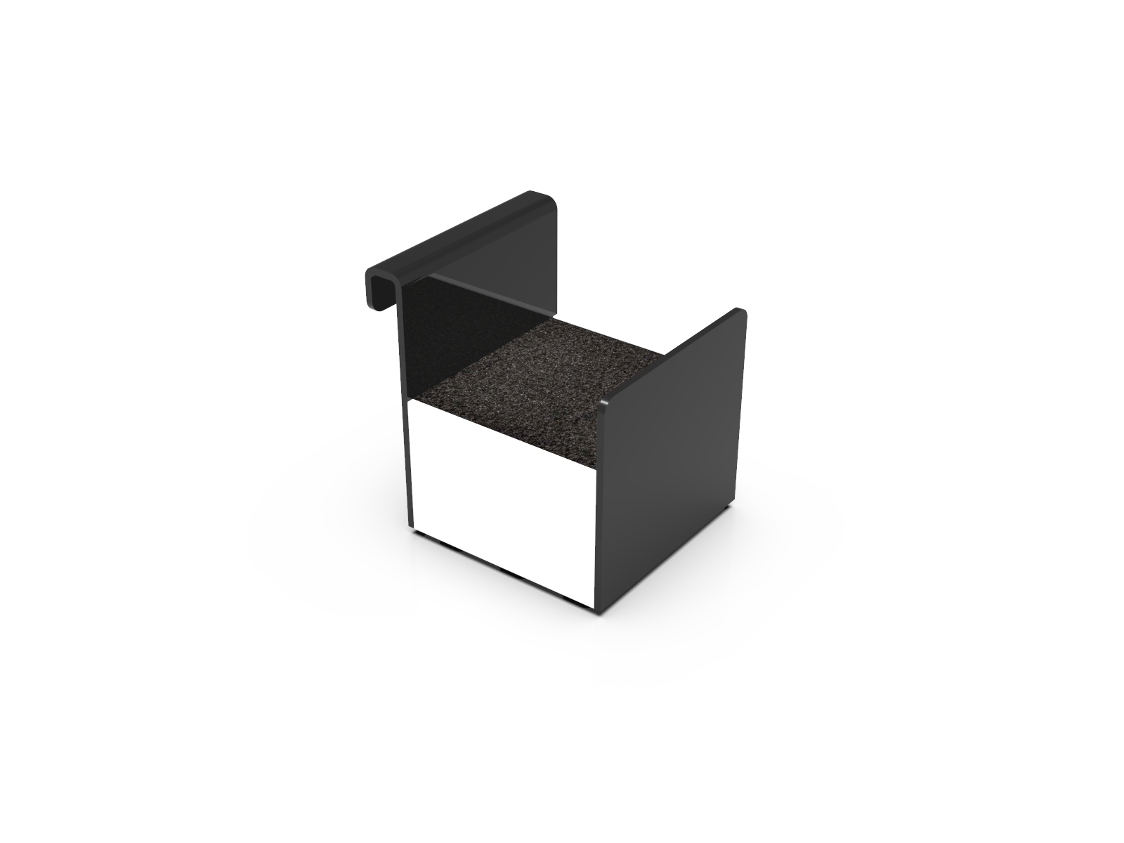 Media Basket Single tray with foam Fiji Cube