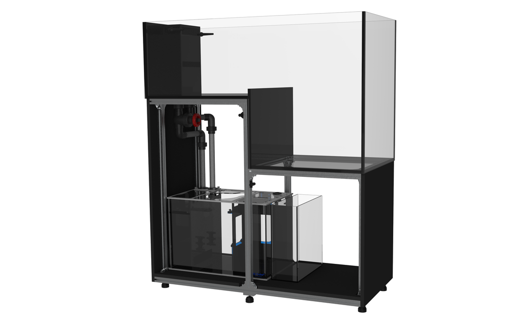 Fiji Cube 112G Peninsula Drop Off Aquarium Internal Overflow (Model DF-120) - Full Package