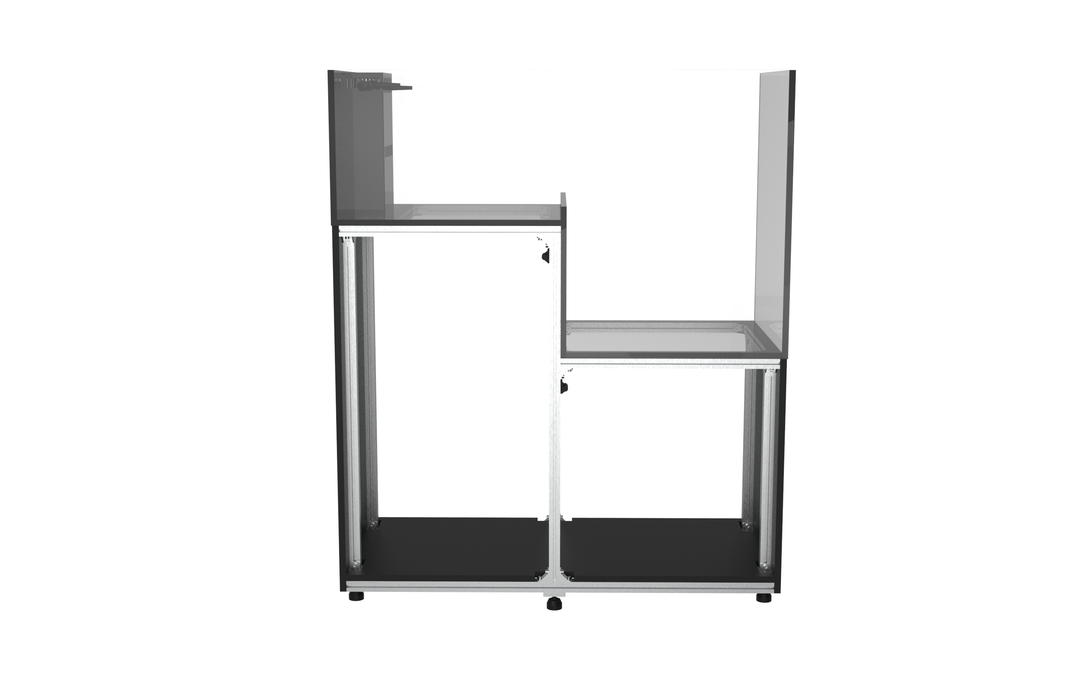 Fiji Cube 112G Peninsula Drop Off Aquarium Internal Overflow (Model DF-120) - Stand Package