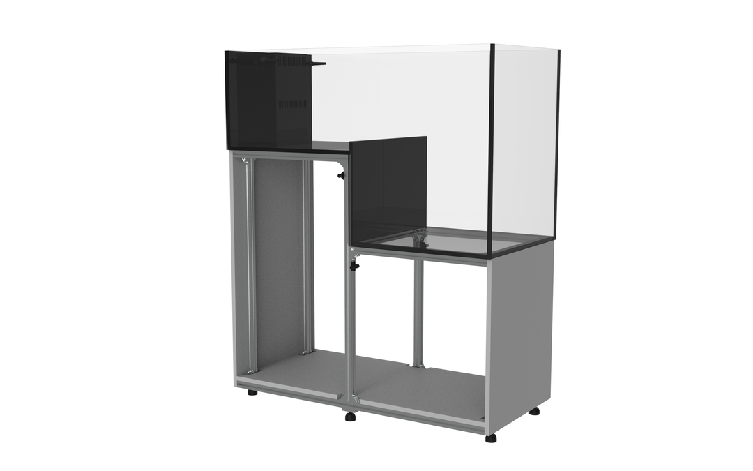 Fiji Cube 112G Peninsula Drop Off Aquarium Internal Overflow (Model DF-120) - Stand Package