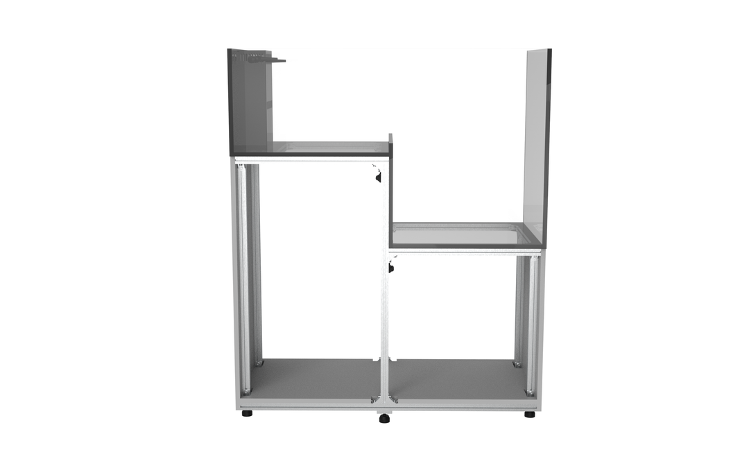 Fiji Cube 84G Peninsula Drop Off Aquarium Internal Overflow (Model DF-90) - Stand Package