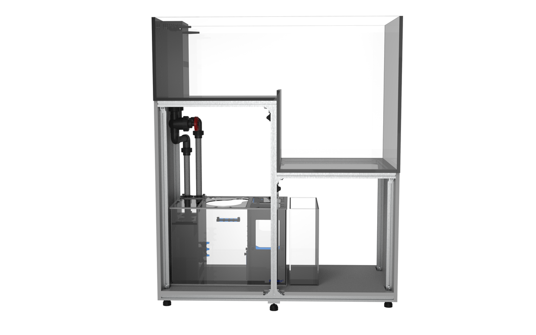 Fiji Cube 112G Peninsula Drop Off Aquarium Internal Overflow (Model DF-120) - Full Package