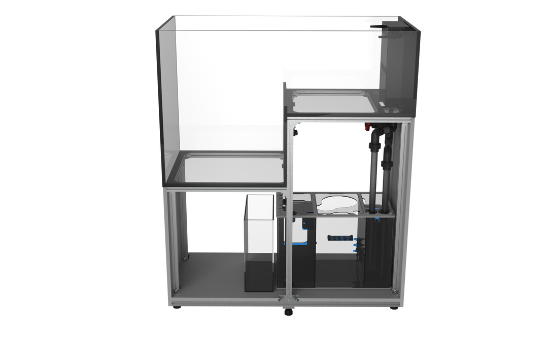 Fiji Cube 112G Peninsula Drop Off Aquarium Internal Overflow (Model DF-120) - Full Package