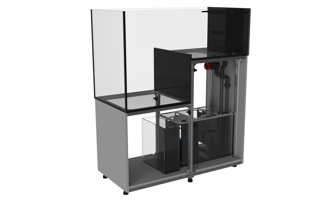 Fiji Cube 112G Peninsula Drop Off Aquarium Internal Overflow (Model DF-120) - Full Package