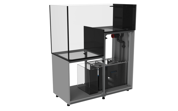 Fiji Cube 112G Peninsula Drop Off Aquarium Internal Overflow (Model DF-120) - Full Package