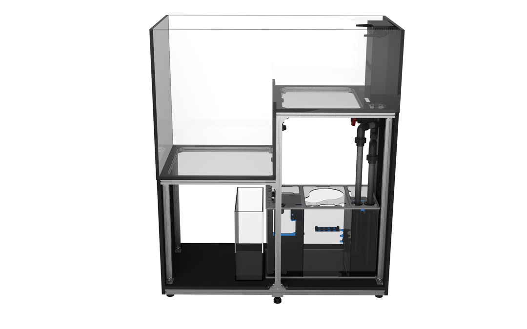 Fiji Cube 112G Peninsula Drop Off Aquarium Internal Overflow (Model DF-120) - Full Package