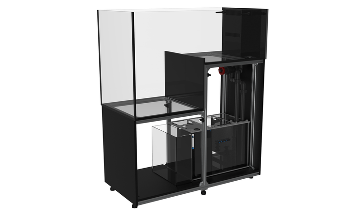 Fiji Cube 112G Peninsula Drop Off Aquarium Internal Overflow (Model DF-120) - Full Package