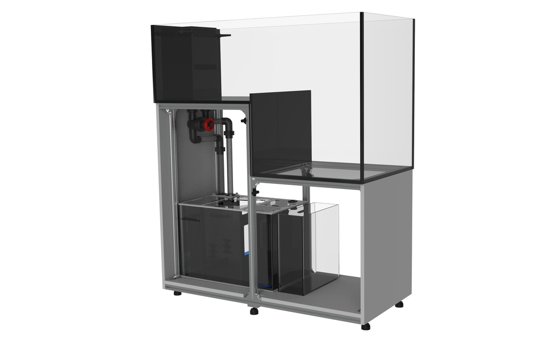 Fiji Cube 112G Peninsula Drop Off Aquarium Internal Overflow (Model DF-120) - Full Package