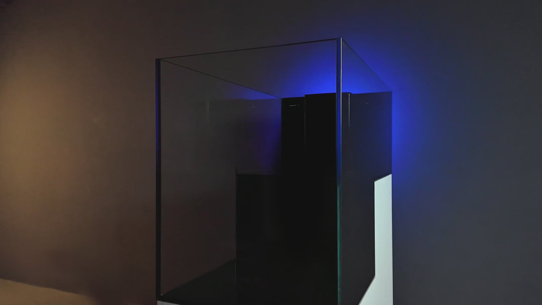 Fiji Cube 84G Peninsula Drop Off Aquarium Internal Overflow (Model DF-90) - Full Package