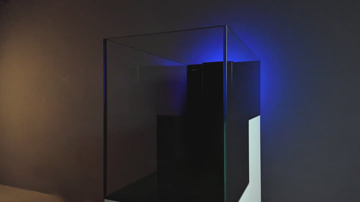 Fiji Cube 84G Peninsula Drop Off Aquarium Internal Overflow (Model DF-90) - Full Package