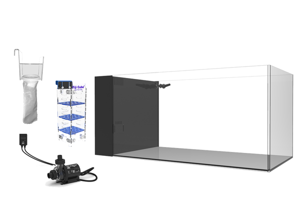 Fiji Cube 38 Gallon Peninsula Rimless AIO Glass Nano Tank - PRO Series