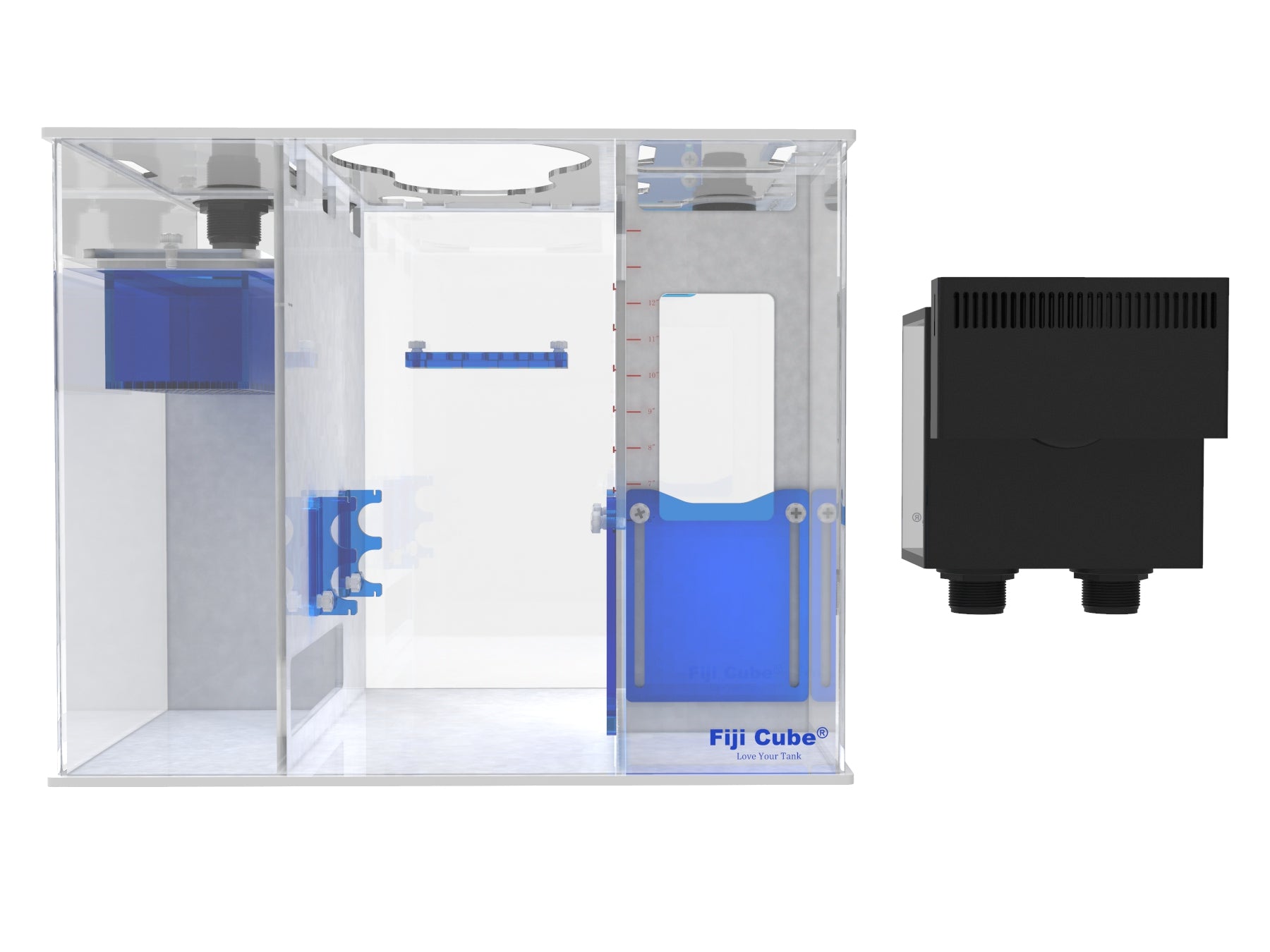 Fiji Cube Fiji20 Advanced Sump + External Overflow Box